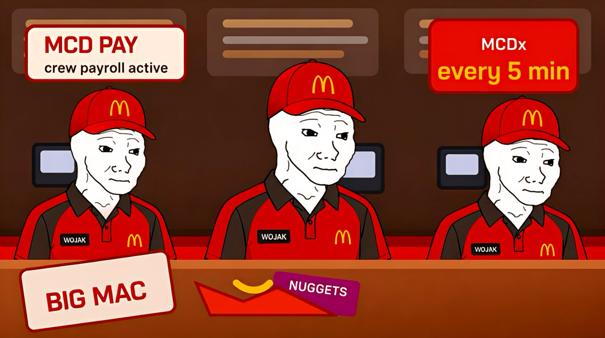 Wojak McDonald's crew